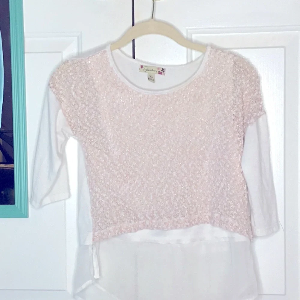 Speechless pink lace top for kids - Picture 4 of 4